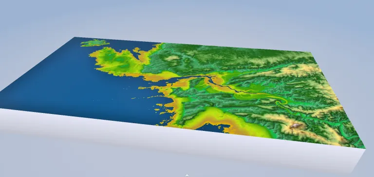 3D mockup of Brest coastal area > La Fondation Dassault Systèmes